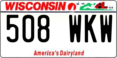 WI license plate 508WKW