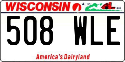 WI license plate 508WLE