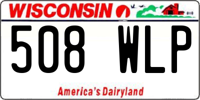 WI license plate 508WLP