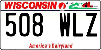 WI license plate 508WLZ