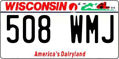 WI license plate 508WMJ