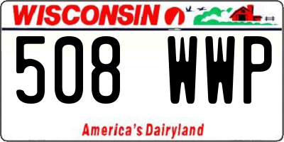 WI license plate 508WWP