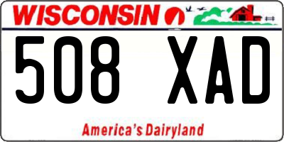 WI license plate 508XAD