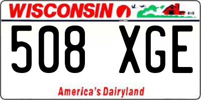 WI license plate 508XGE