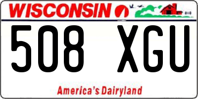 WI license plate 508XGU