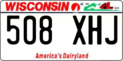 WI license plate 508XHJ