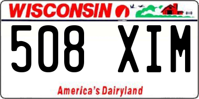 WI license plate 508XIM