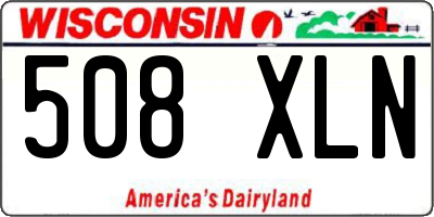 WI license plate 508XLN