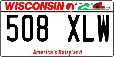 WI license plate 508XLW
