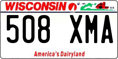 WI license plate 508XMA