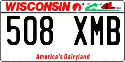 WI license plate 508XMB