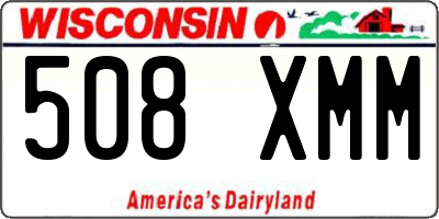 WI license plate 508XMM