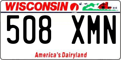 WI license plate 508XMN