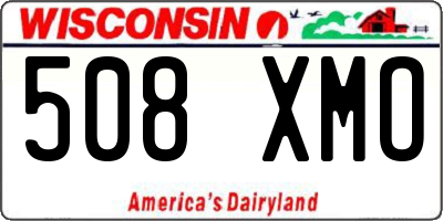 WI license plate 508XMO