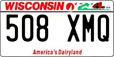 WI license plate 508XMQ