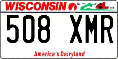 WI license plate 508XMR