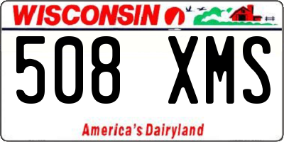 WI license plate 508XMS