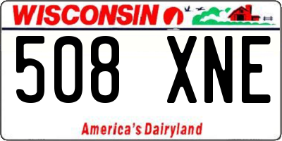 WI license plate 508XNE