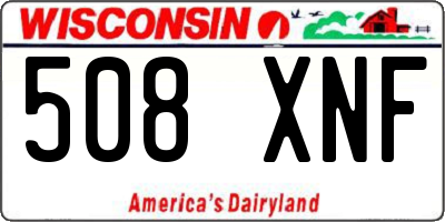 WI license plate 508XNF