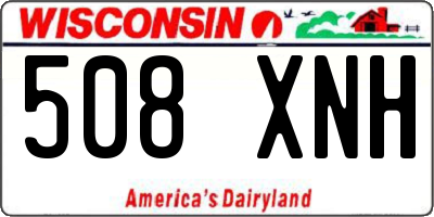 WI license plate 508XNH
