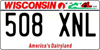 WI license plate 508XNL