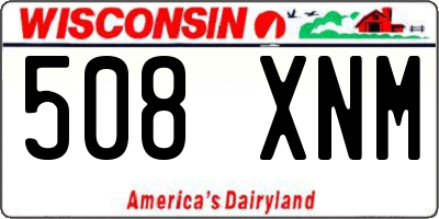WI license plate 508XNM