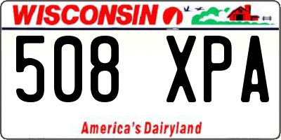 WI license plate 508XPA