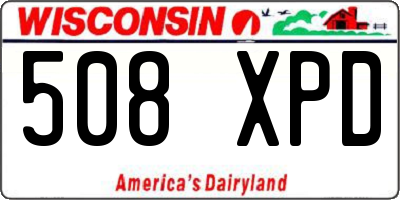 WI license plate 508XPD