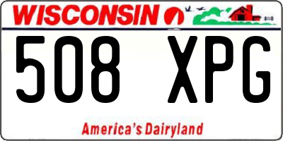 WI license plate 508XPG