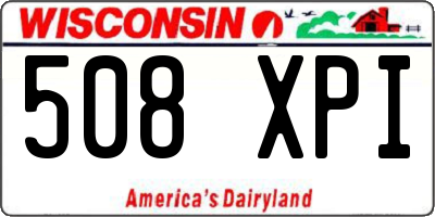 WI license plate 508XPI