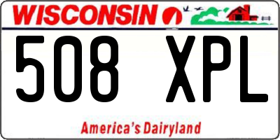 WI license plate 508XPL
