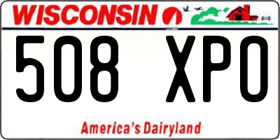 WI license plate 508XPO