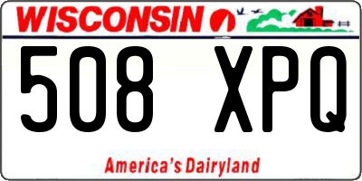 WI license plate 508XPQ