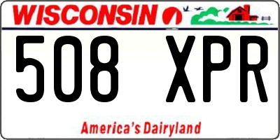 WI license plate 508XPR