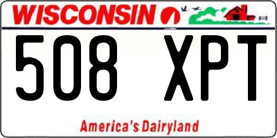 WI license plate 508XPT