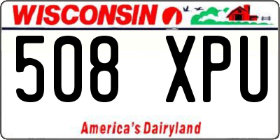WI license plate 508XPU