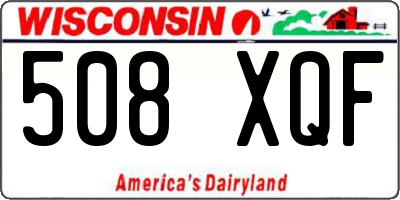 WI license plate 508XQF