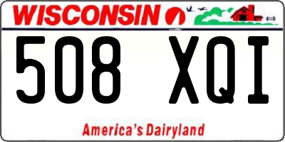 WI license plate 508XQI