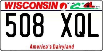 WI license plate 508XQL