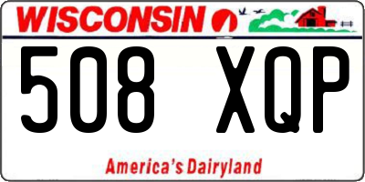 WI license plate 508XQP
