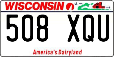 WI license plate 508XQU
