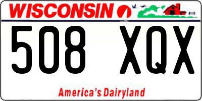 WI license plate 508XQX