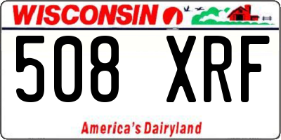 WI license plate 508XRF