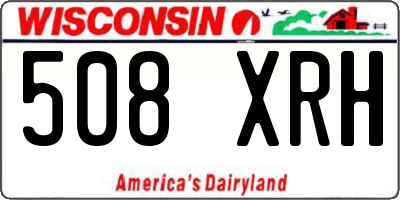 WI license plate 508XRH
