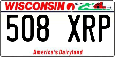 WI license plate 508XRP