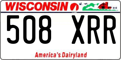 WI license plate 508XRR