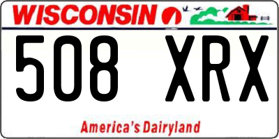 WI license plate 508XRX