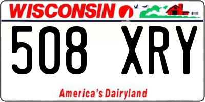 WI license plate 508XRY