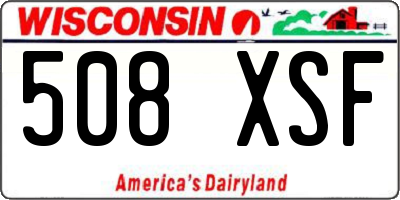 WI license plate 508XSF