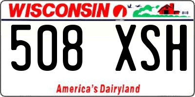 WI license plate 508XSH